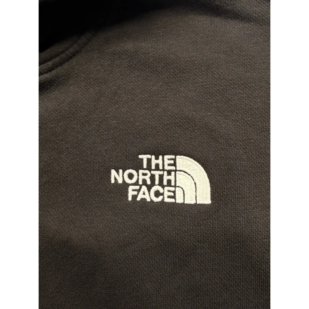 The North Face Mens Black Pullover Hoodie Embroidered Logo Fleece Sweatshirt S